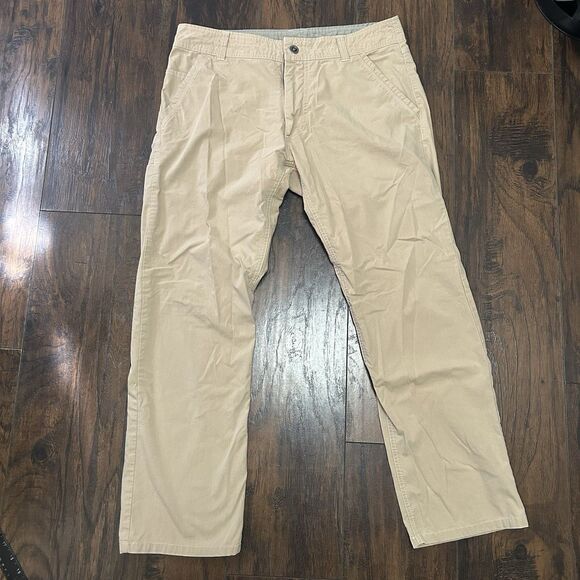 Kuhl Pants Mens 34x30 Khaki Slax Outdoors Flex Hiking Workwear 5090 - Picture 1 of 9